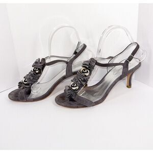 Boden Gray Heeled Sandals